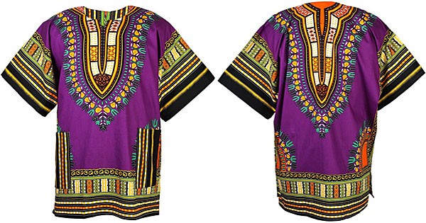 Camisa y camiseta Dashiki púrpura | Yamado / Angelina