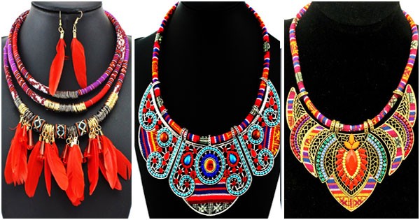 5 hermosos collares étnicos bohemios para usar o regalar